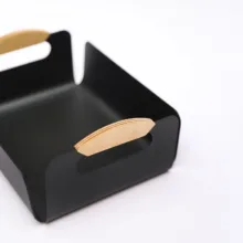 سینی دسته دار مدل فلزی چوبی مستطیل سایز 25*20 سانتی متر
