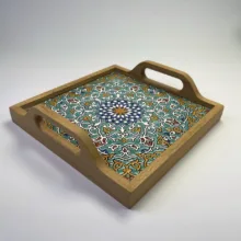 سینی کاشی کاری مدل هندسی کد 002