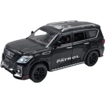 ماشین بازی ناب سل مدل نیسان پاترول فلزی موزیکال چراغدار عقب کش کد Musical and Light-Up Metal Patrol Toy Car