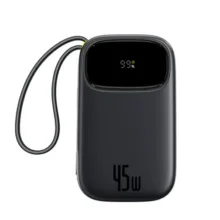 پاوربانک 45 وات بیسوس مدل EnerFill FC31 Qpow3 ظرفیت 20000 میلی‌آمپرساعت به همراه 2 عدد کابل لایتنینگ / USB-C