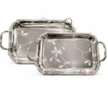 سینی دسته دار ویتارا مدل ss1800 سایز 26×42 و 35×22 سانتی متر
