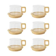 سرویس چای خوری 12 پارچه 6 نفره شاهین مدل SHN-122