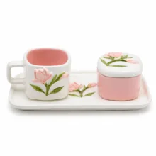 ست چای خوری طرح گل مگلونیا کد 1512