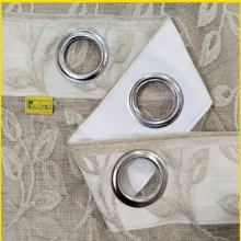 پرده پانچ تیکو دکو مدل تور راشل کادکا طرح برگی دالبوردار سایز 280 × 225 سانتی‌متر مجموعه‌ 2 عددی
