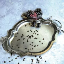 سینی دسته دار سالی نو مدل پروانه کد 608485 مجموعه دو عددی