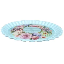 سینی بدون دسته مدل شقایق سایز 34*34 سانتی متر