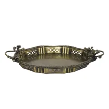 سینی دسته دار سالینو مدل پروانه  کد 6025 سایز 41x34 سانتی متر