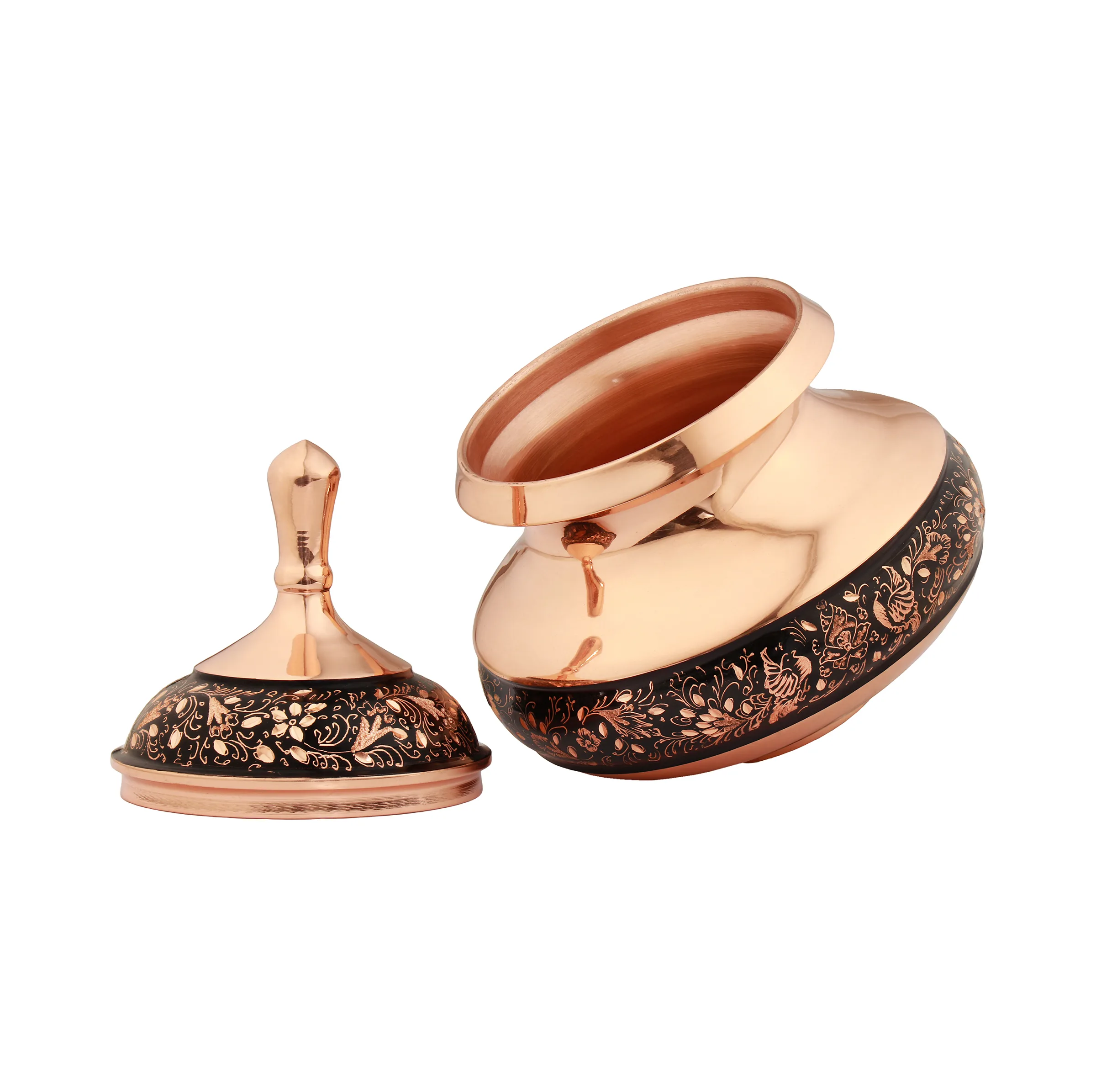 قندان مسی مدل الماس تراش کد 25