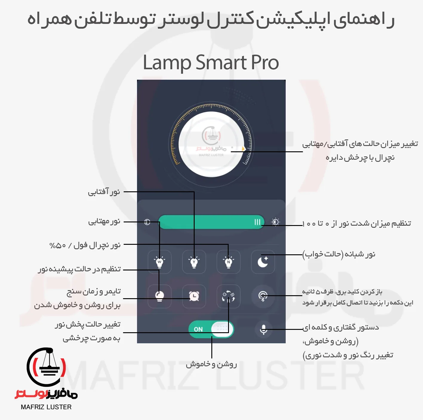 لوستر مافریز مدل مدرن کد ACK150