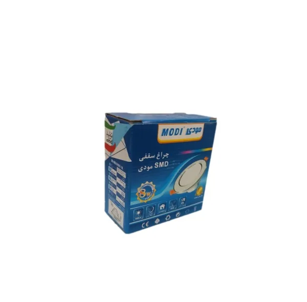 پنل اس ام دی 8 وات مودی مدل توکار بسته 10 عددی