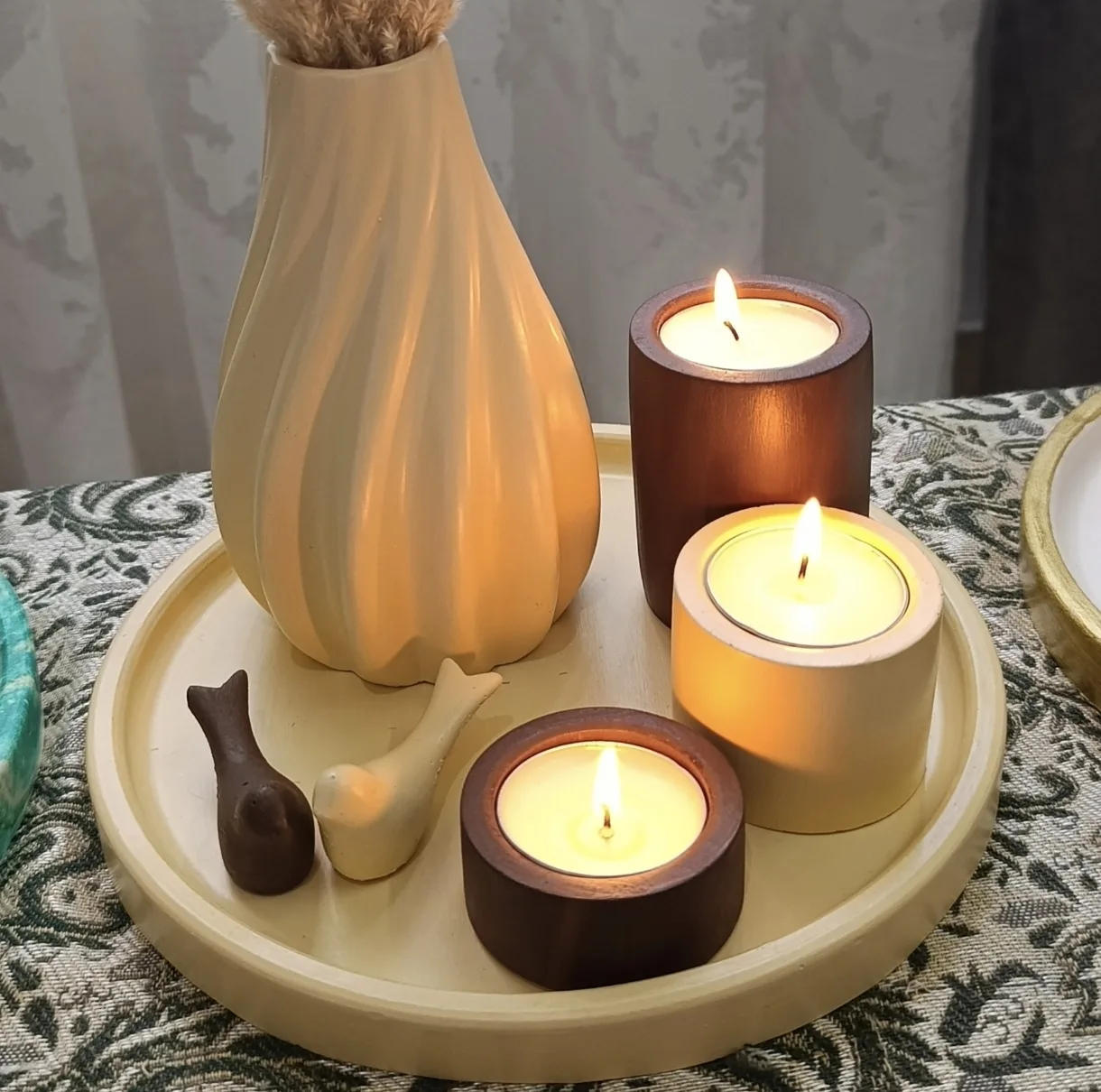 ست 5 تکه دکوری بتنی مدل کلاسیک