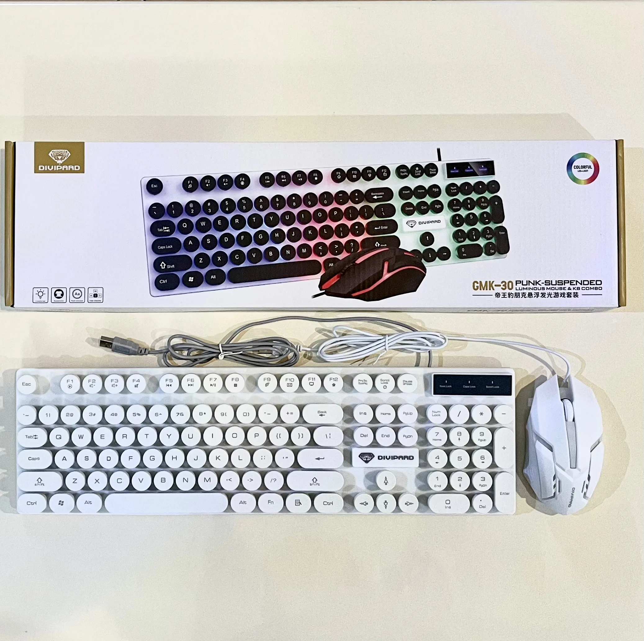 کیبورد و ماوس گیمینگ دیوایپارد مدل GMK-30