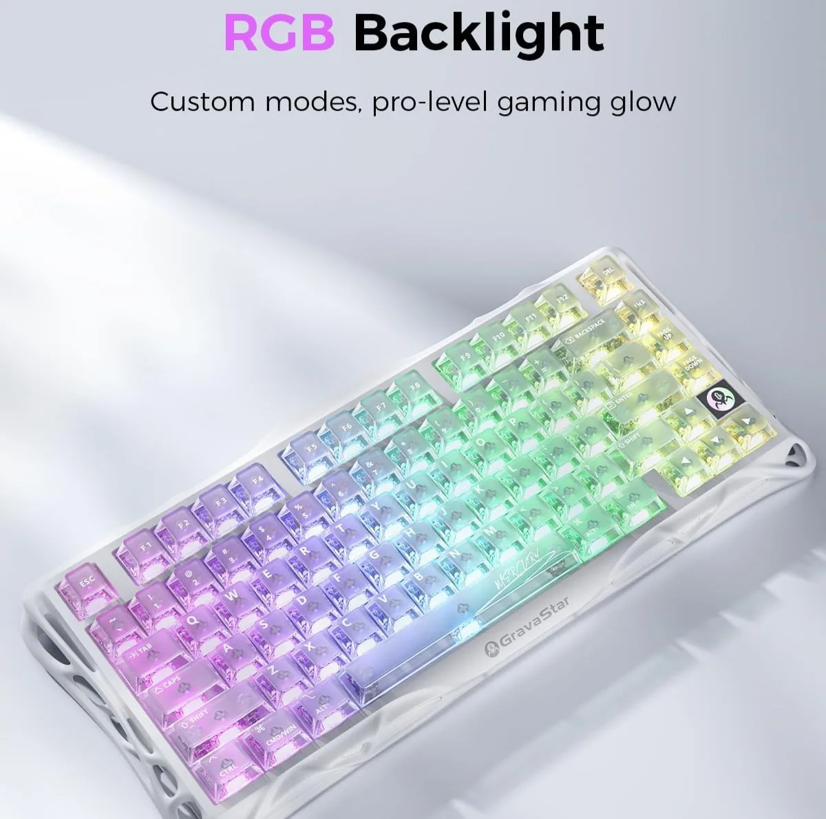 کیبورد گیمینگ گراوا استار مدل Mercury K1 Lite - Crystal Aurora