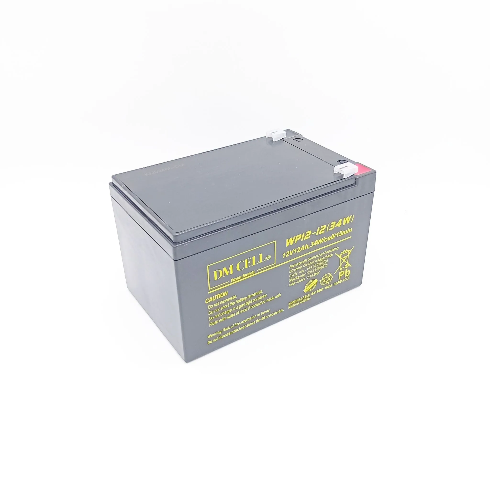 باتری سیلد اسید 12 ولت 12 آمپر دی ام سل مدل 12v-12Ah