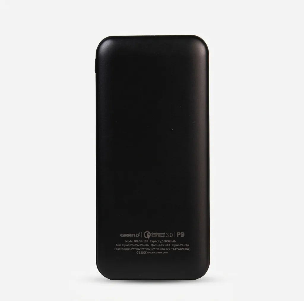 پاوربانک 22.5 وات گرند اسکای مدل GP - 102 ظرفیت 10000 میلیآمپرساعت به همراه کابل USB-C به USB-C