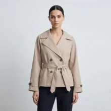 بارانی زنانه استرادیواریوس مدل Short Trench Coat 2026