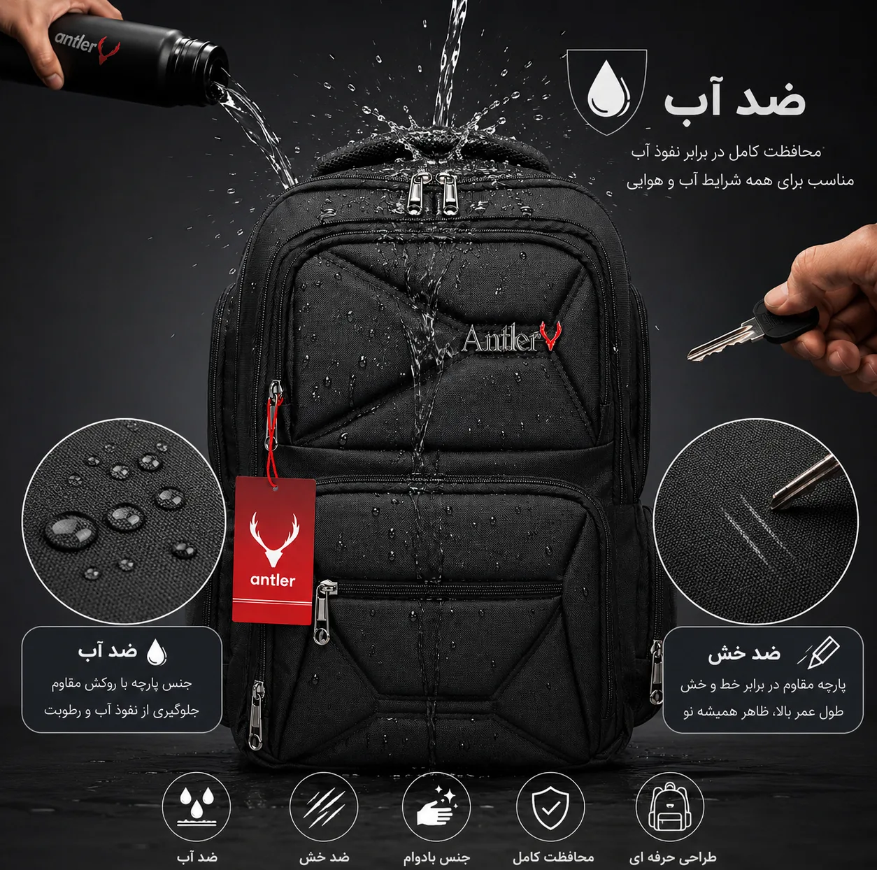 کوله پشتی آنتلر مدل diamond 110