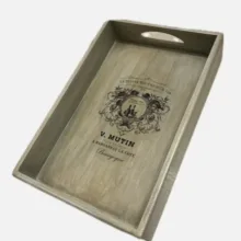 سینی دسته دار مدل پذیرایی طرح مدرن سایز 20*30 سانتی متر