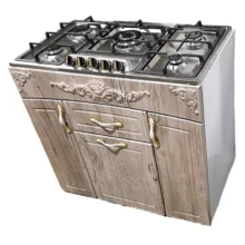 اجاق گاز 5 شعله هاکان مدل چهار درب صفحه استیل اپکسی کوهان دار