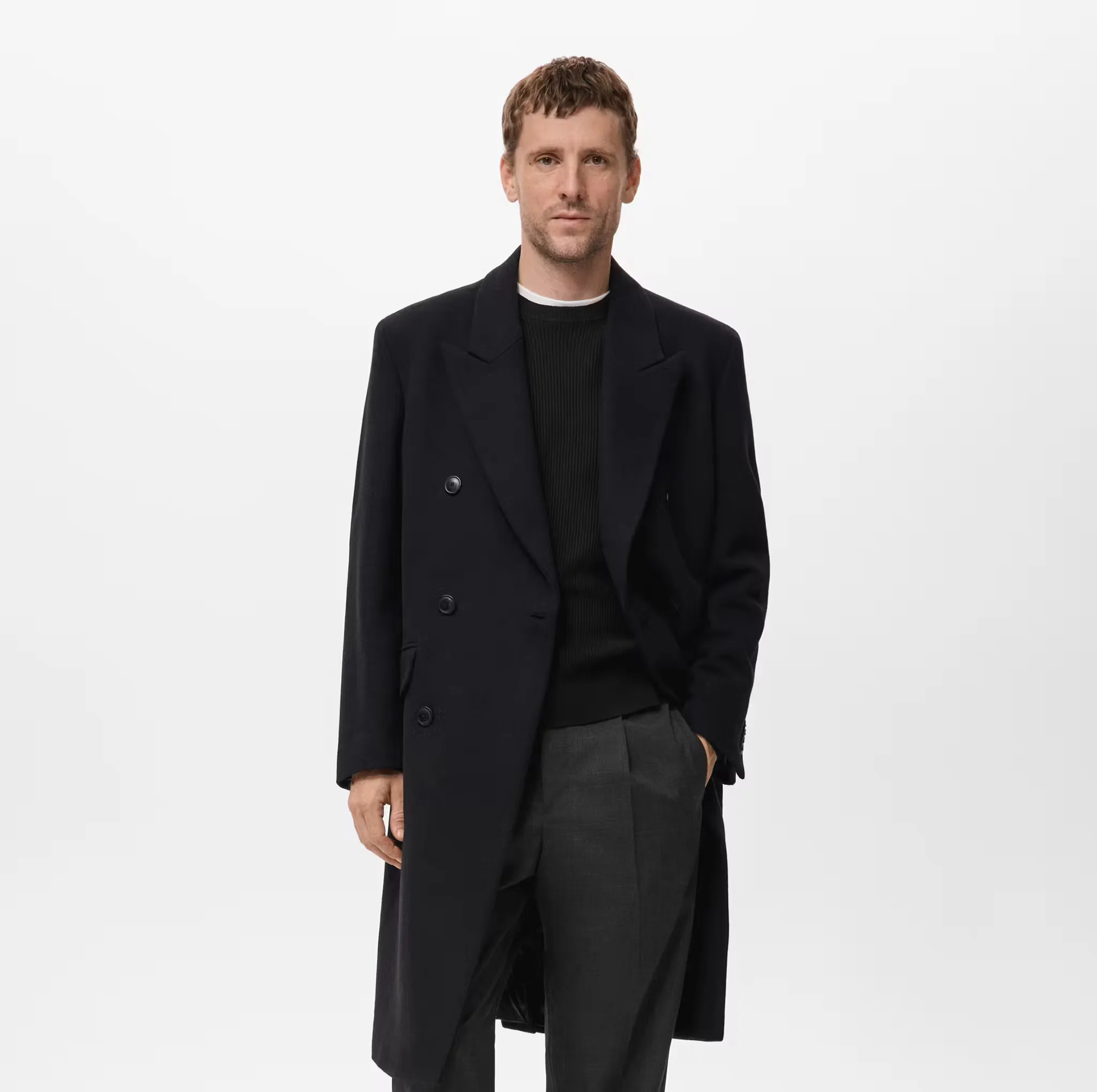 پلیور یقه گرد مردانه مانگو مدل REGULAR FIT COTTON