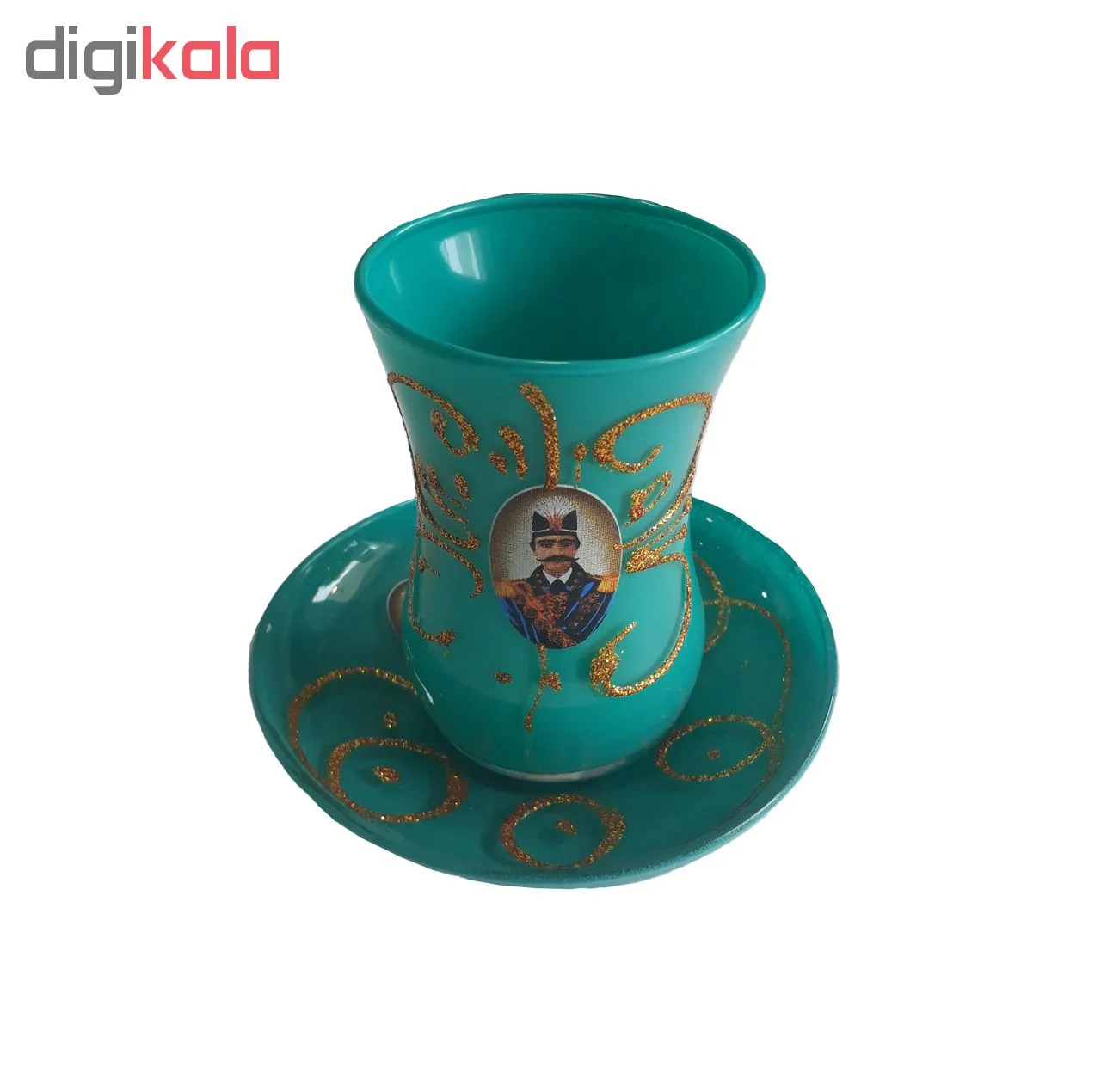 سرویس چای خوری 15 پارچه طرح شاه عباسی کد 1311