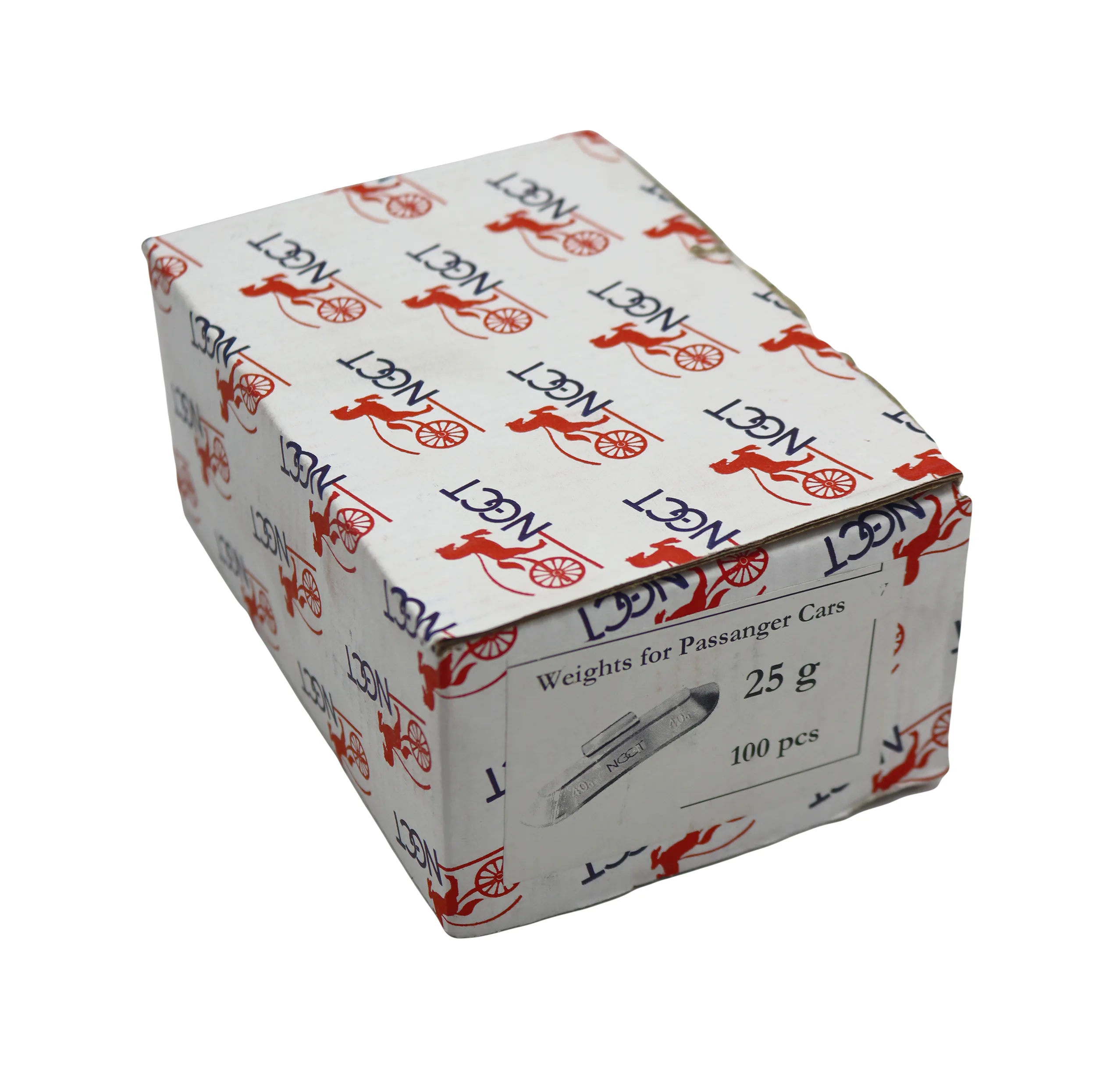 سرب بالانس لاستیک ان جی سی تی مدل گیره ای کد YP-25GR مجموعه 100عددی