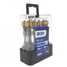 سری پیچ گوشتی دو سر چهار سو اکسین مدل مگنت دار کد OXN-1520 مجموعه 10 عددی