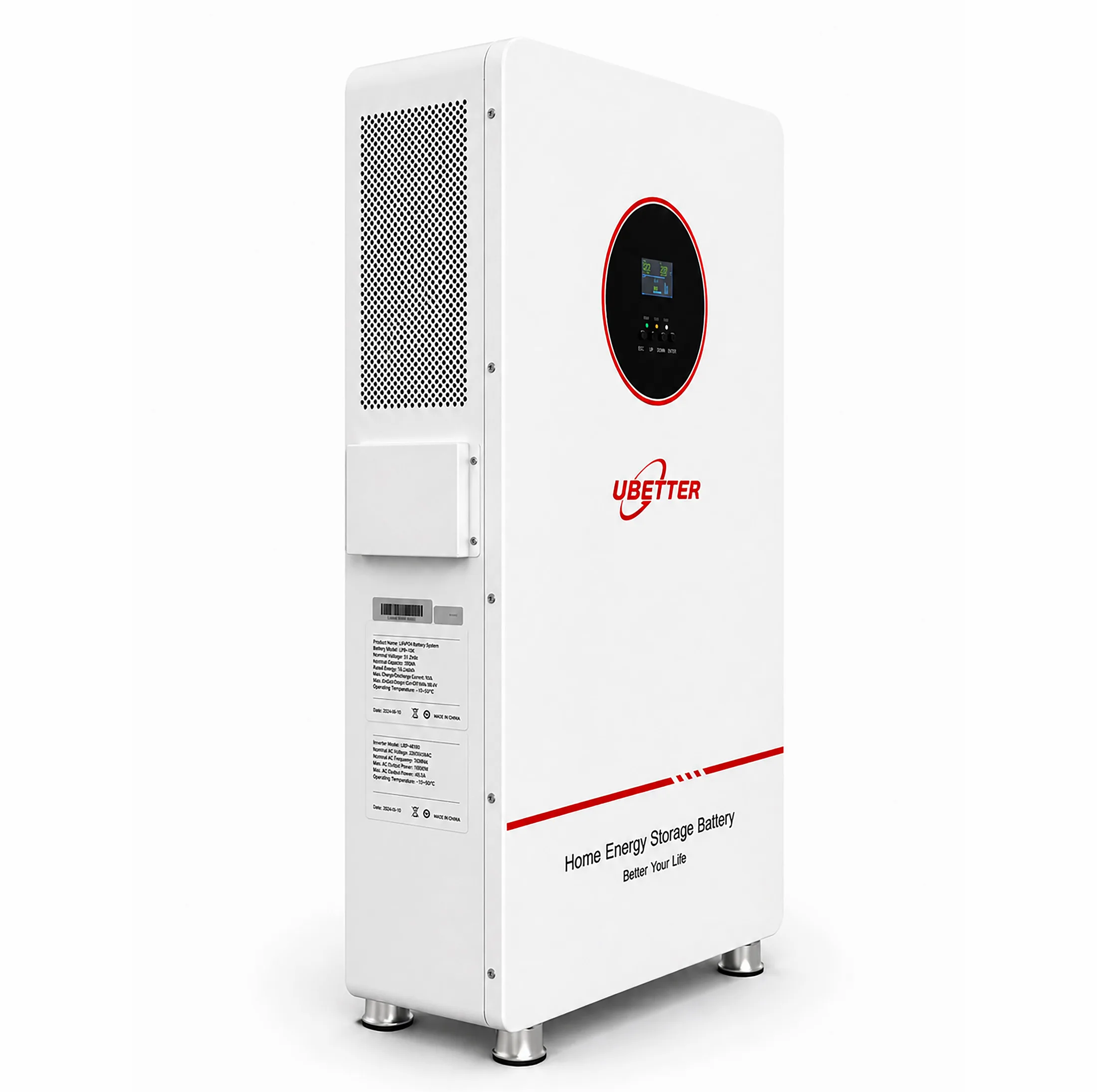 باتری خورشیدی اینورتردار یوبتر مدل 5KW-5KWH ظرفیت 100 آمپر ساعت