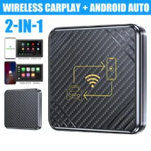 کارپلی و اندروید اتو مدل Wireless CarPlay/Android Auto Q1 به همراه کابل Type-C به USB و کابل Type-C به Type-C