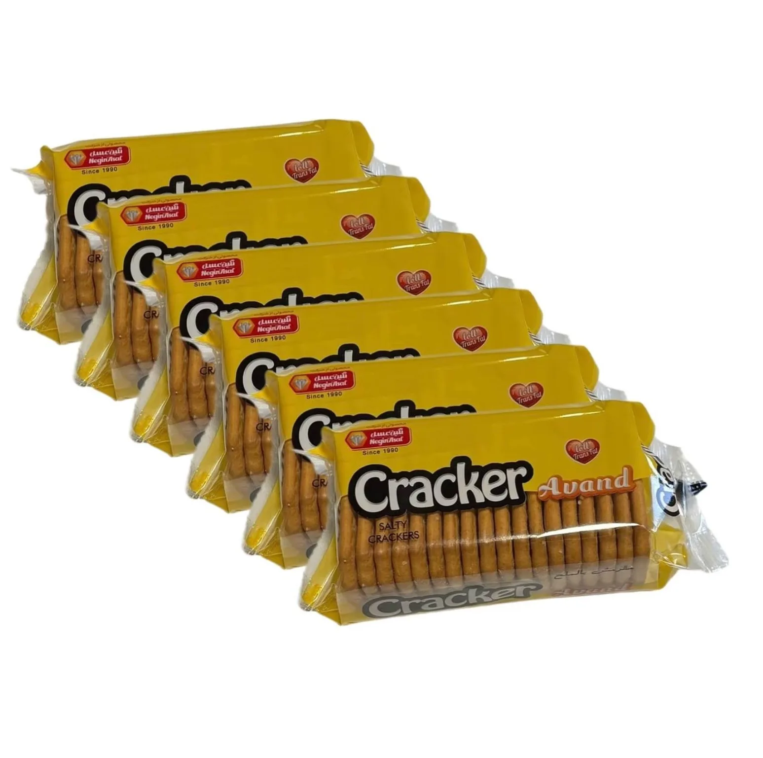 بیسکویت کراکر ساده آوند - 450 گرم بسته 6 عددی