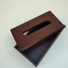 جعبه دستمال کاغذی مدل پایه چوبی درب دار کد 100