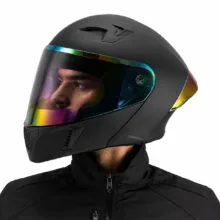 کلاه کاسکت فک متحرک استیل برد مدل SB21 BLACK به همراه طلق اضافه رنگی