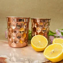 لیوان مسی سه بعدی طرح شش ضلعی کد ZH392.2