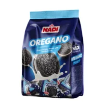 بیسکویت کرم دار کاکائویی اورگانو با مغزی وانیلی نادی – 250 گرم