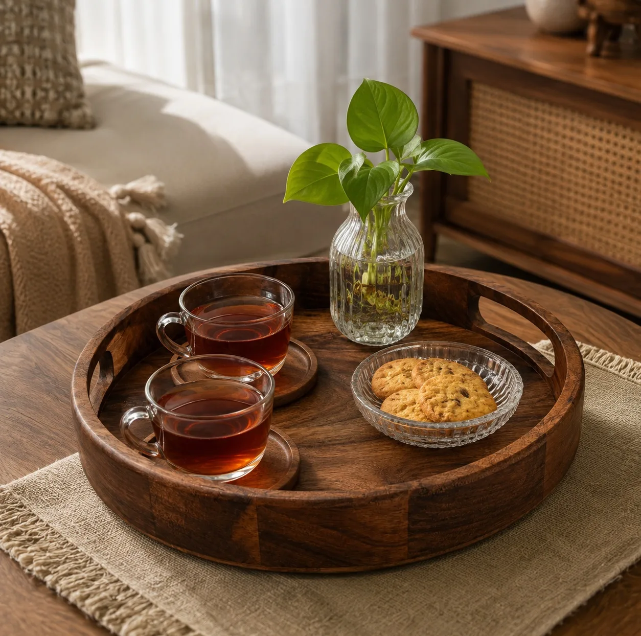 سینی چوبی مدل آیرا