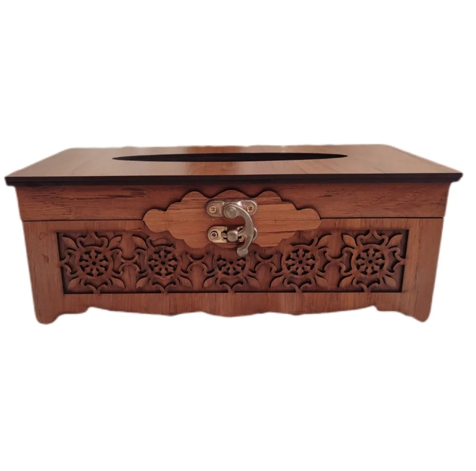 جعبه دستمال کاغذی مدل ترنج