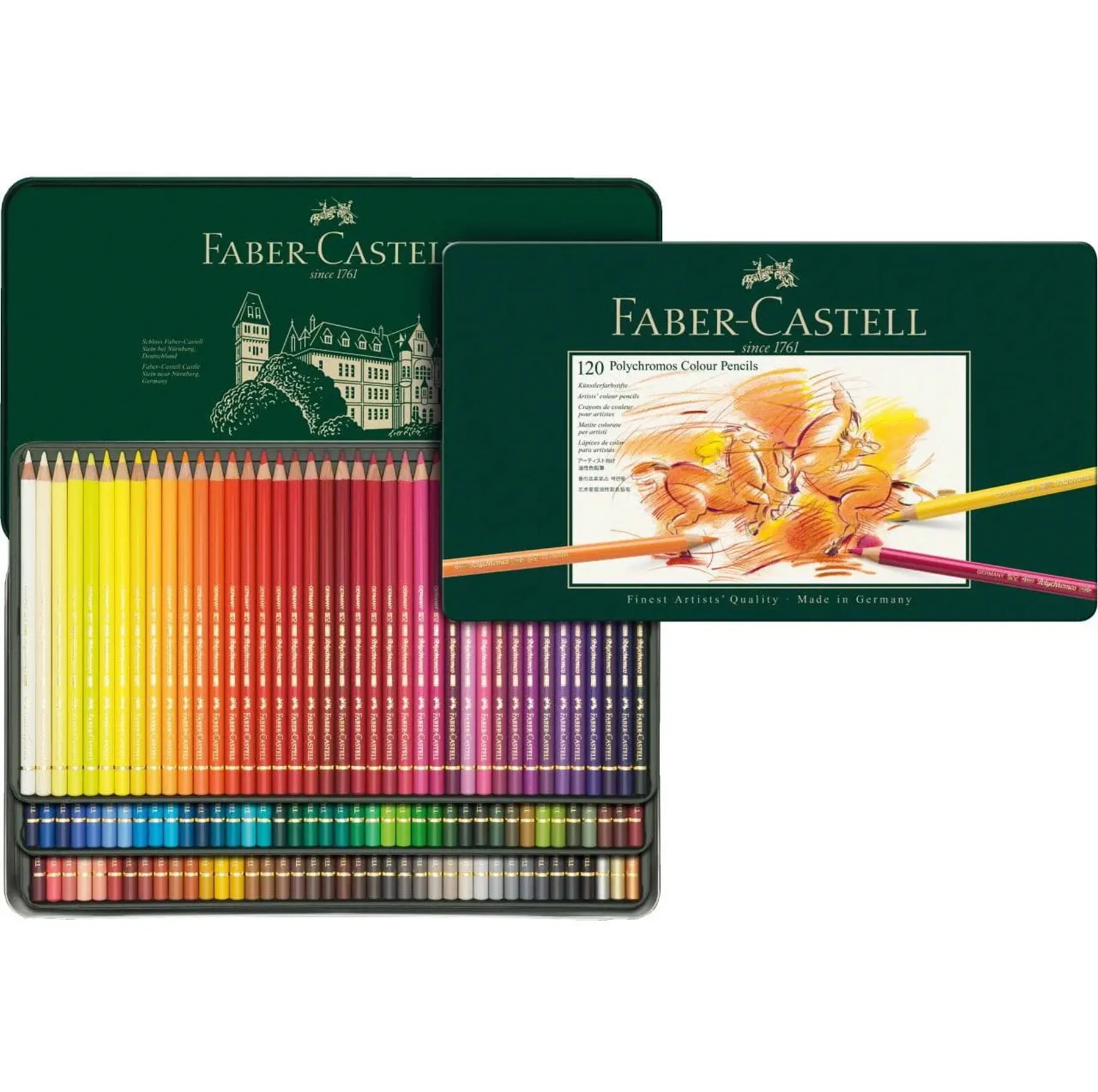 مداد رنگی 120 رنگ فابر-کاستل مدل Polychromos