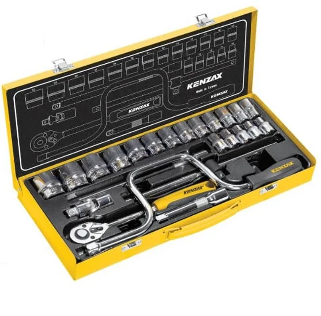 آچار بکس کنزاکس مدل 9424 شش گوشه1/2 مجموعه 24 عددی
