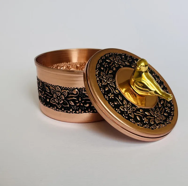 نقل خوری مسی طرح گل کد ZH356.9