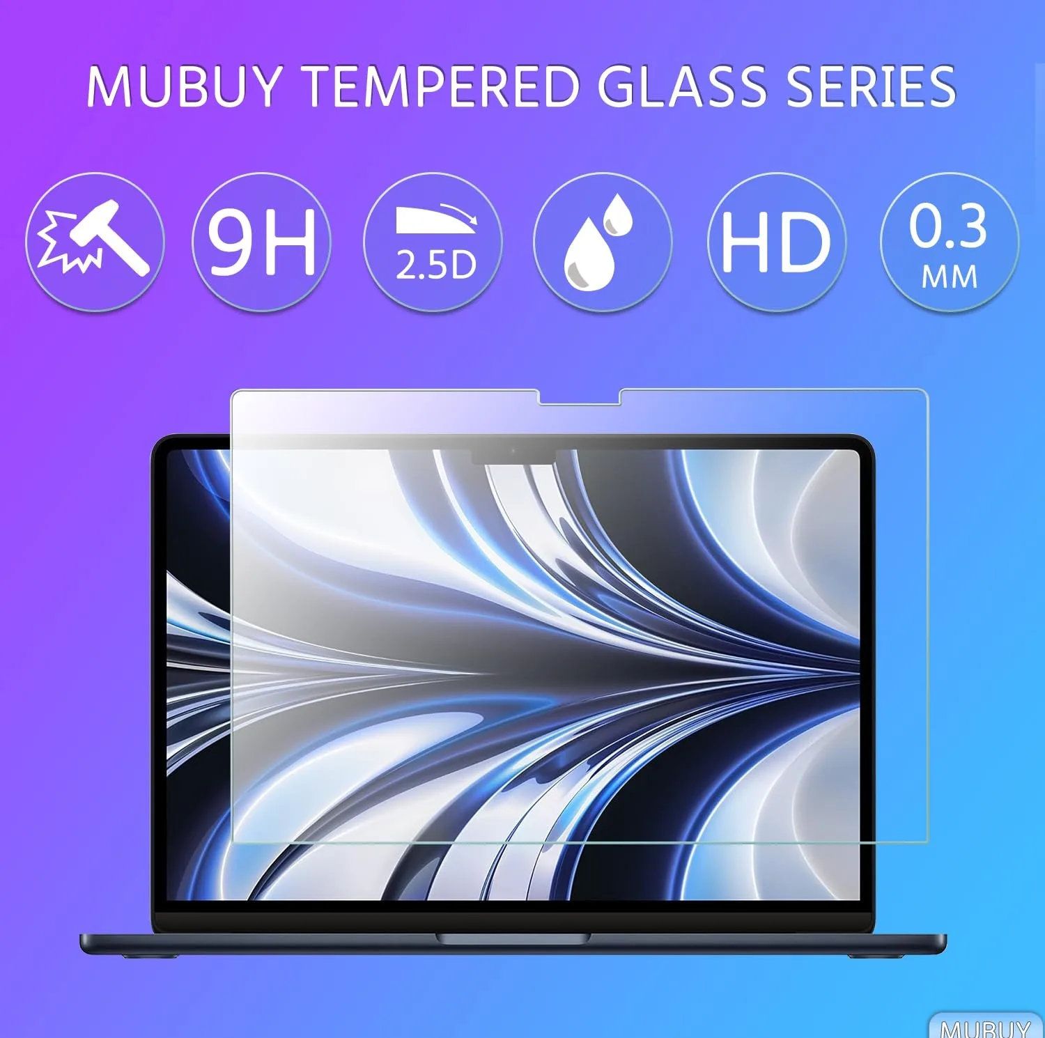 محافظ صفحه نمایش شیشه ای بادیگارد مدل TabG مناسب برای لپ تاپ اپل MacBook Air 15.3 inch M2 / M3 / M4