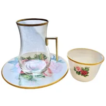 سرویس چای خوری 18 پارچه تویگار مدل Rose White