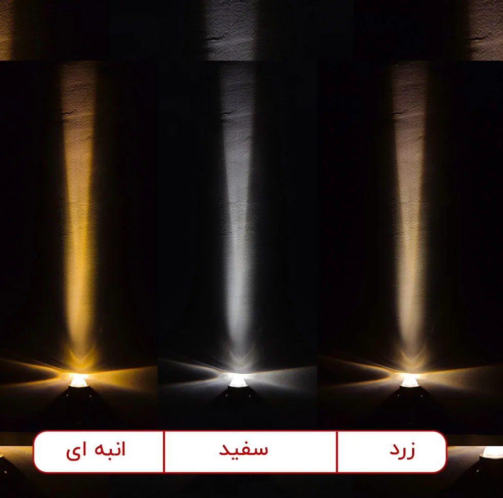 چراغ جت لایت 5 وات پرشین لایت مدل چراغ نما IP65 طرح مشکی