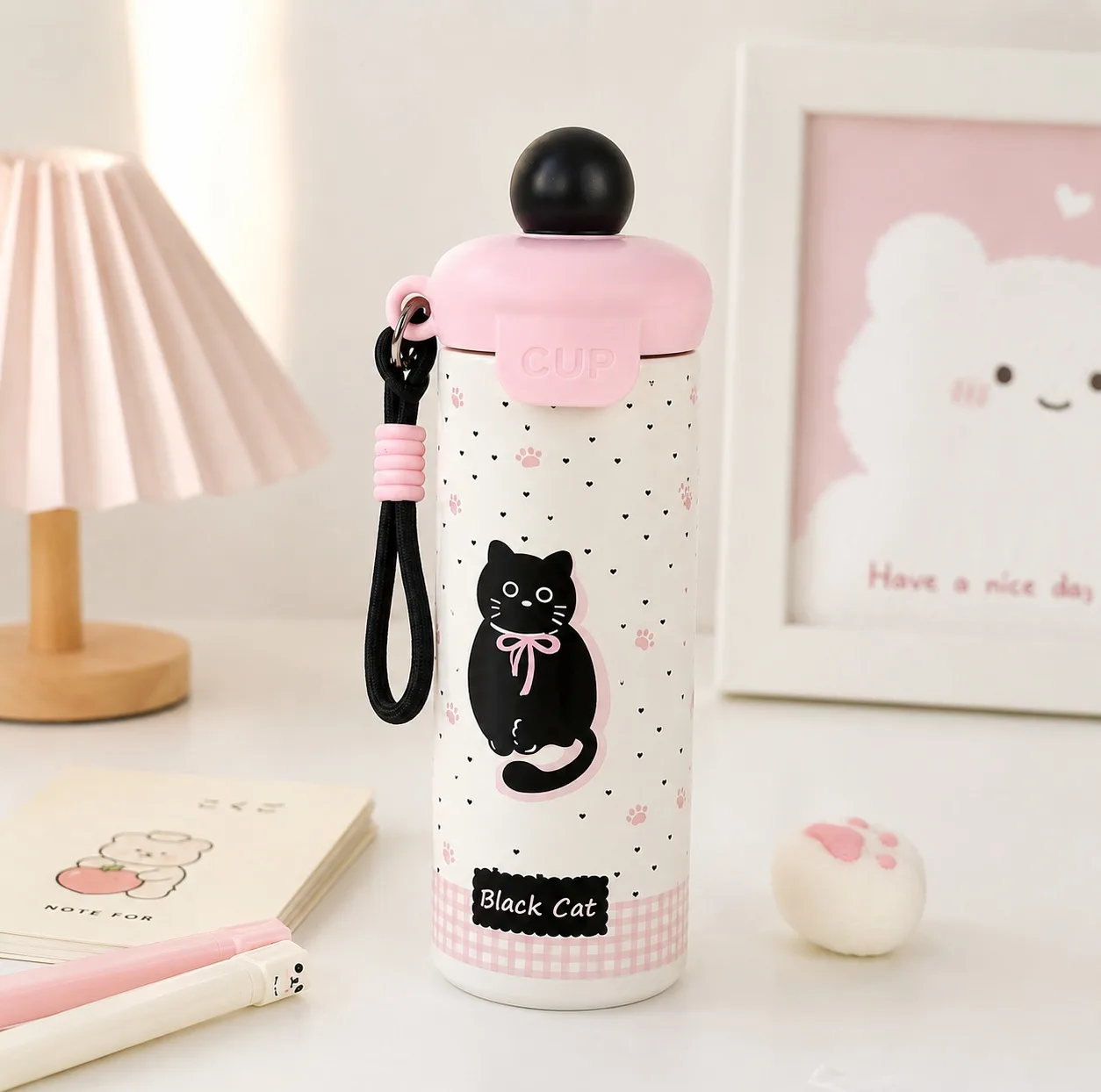 قمقمه کودک مدل Black Cat ظرفیت 600 میلیلیتر