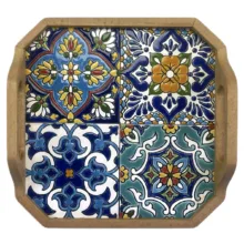 سینی کاشی کاری مدل چهارباغ ۳