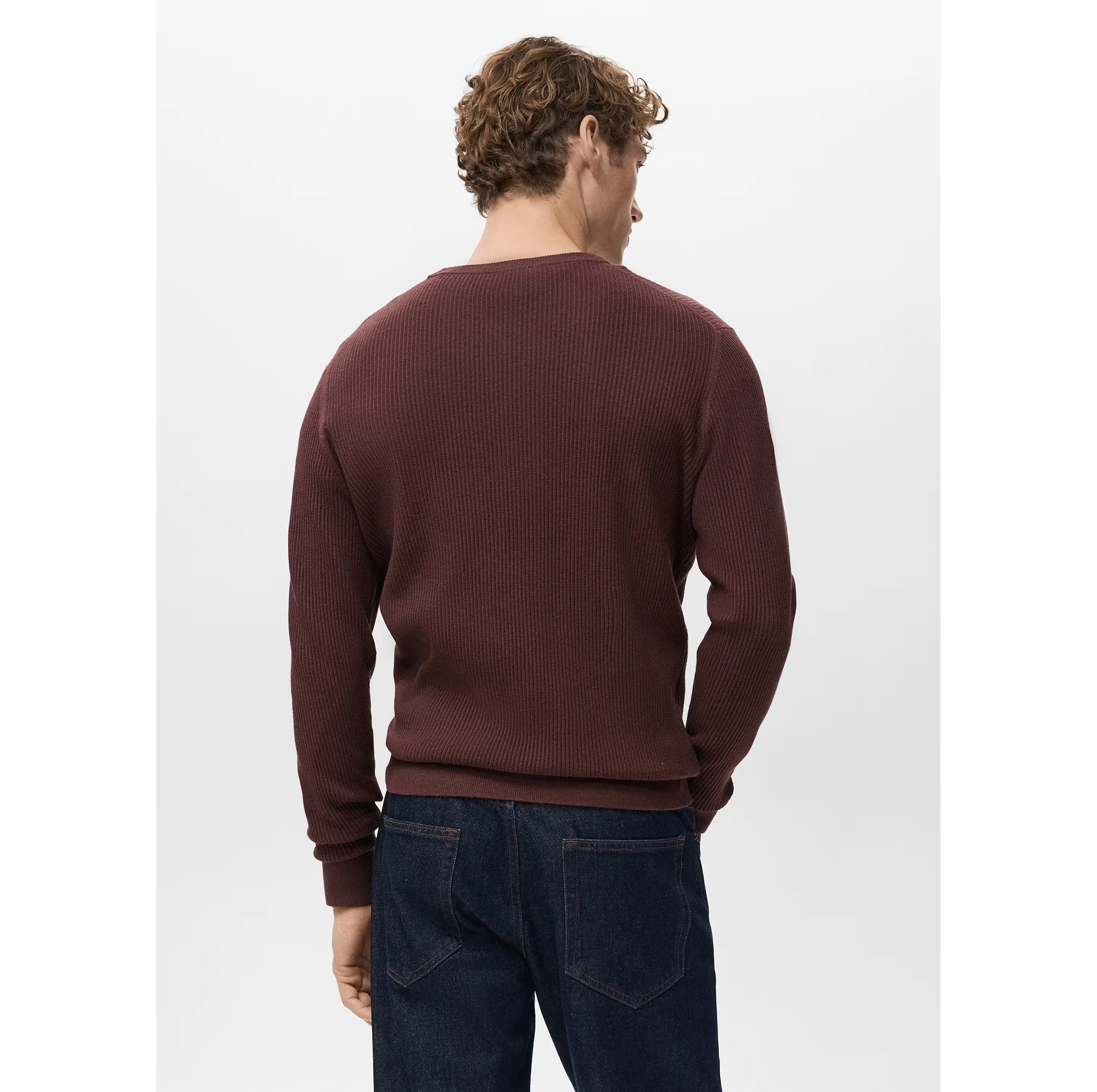 پلیور یقه گرد مردانه مانگو مدل REGULAR FIT COTTON