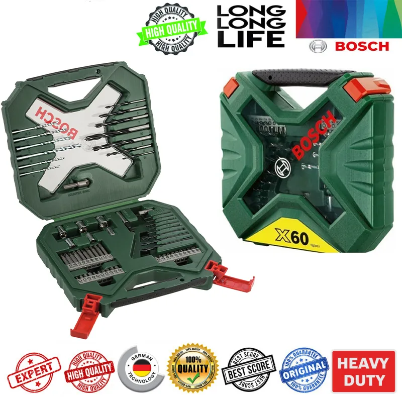 مته و سرپیچ گوشتی بوش مدل X-Line کد PRO 2607010611 مجموعه 60 عددی