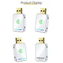کارپلی و اندروید اتو مدل Wireless CarPlay/Android Auto Q1JS به همراه مبدل USB به USB-C
