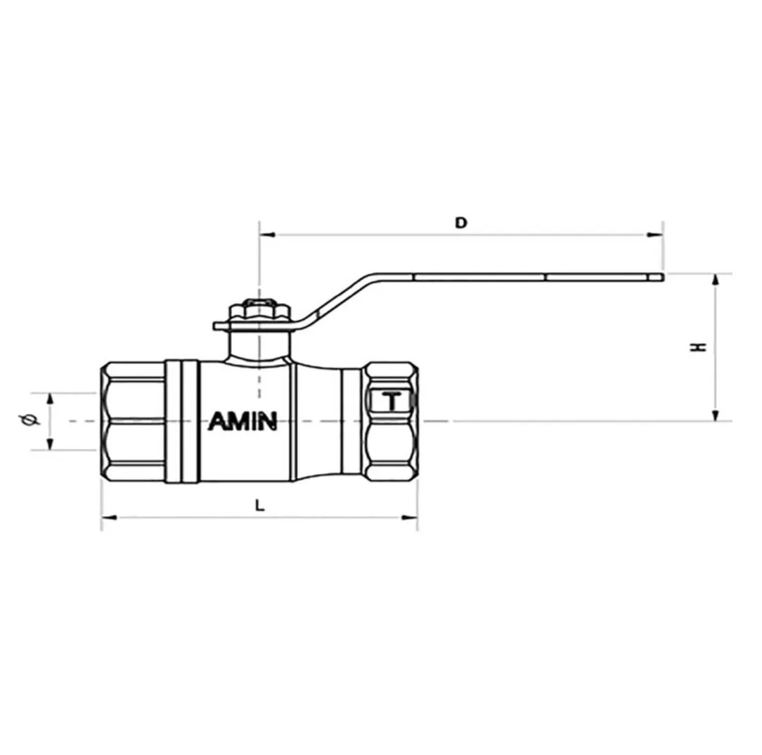 شیر گازی امین شیر مدل 3/4 inch کد 25