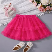 دامن چین‌دار دخترانه ژاکید مدل گندم
