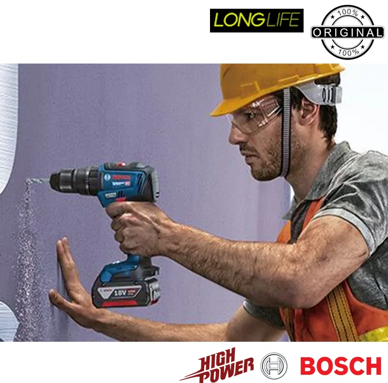پیچ گوشتی شارژی چکشی 18 ولت بوش مدل فوق هوشمند GSB 18V-50 Brushless + 3 Battery
